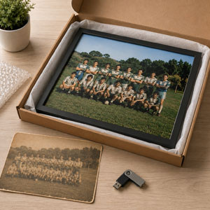 Receber quadro restaurado